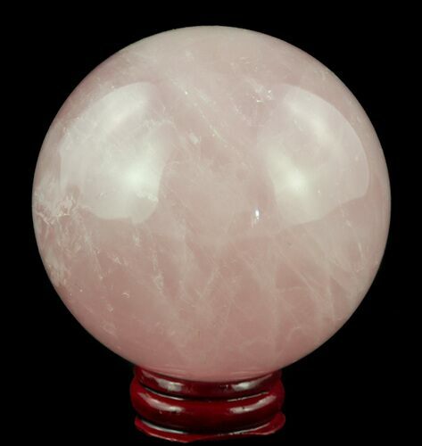 Polished Rose Quartz Sphere - Madagascar #52388